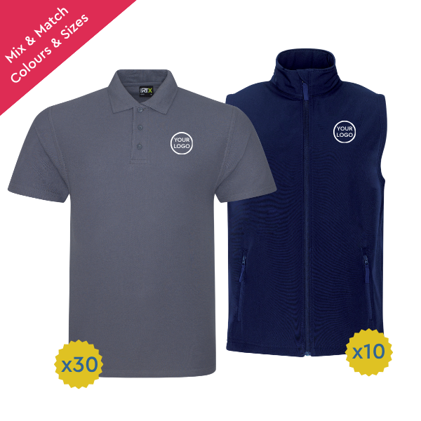 Essential Polo and Bodywarmer Team Kit Bundle for 10