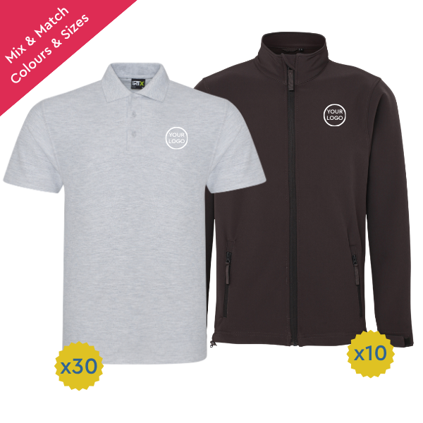 Essential Polo and Jacket Team Kit Bundle for 10