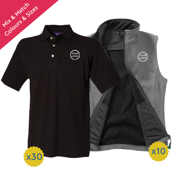 Premium Polo and Bodywarmer Team Kit Bundle for 10
