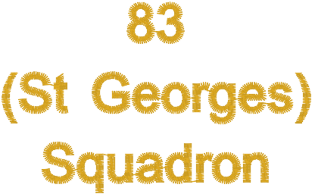 83 St Georges Squadron Sleeve Text