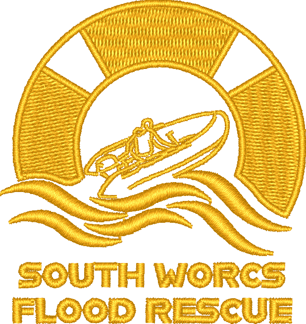 South Worcs Flood Rescue EMB hat logo