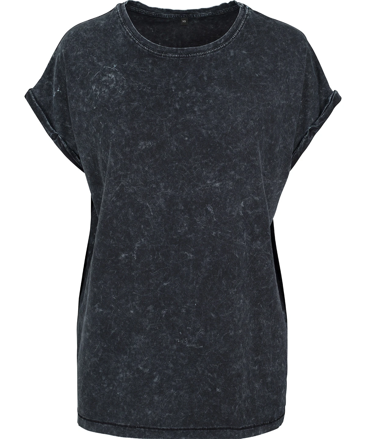 Build Your Brand Women's acid washed extended shoulder tee
