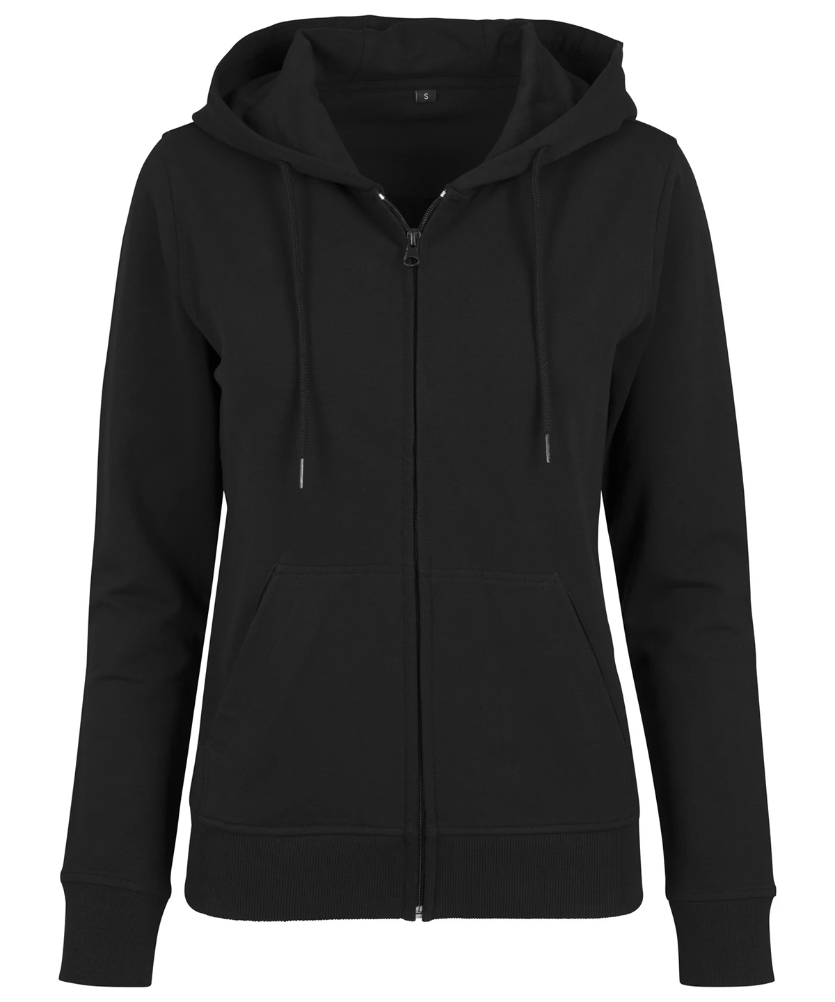 Build Your Brand Women's terry zip hoodie