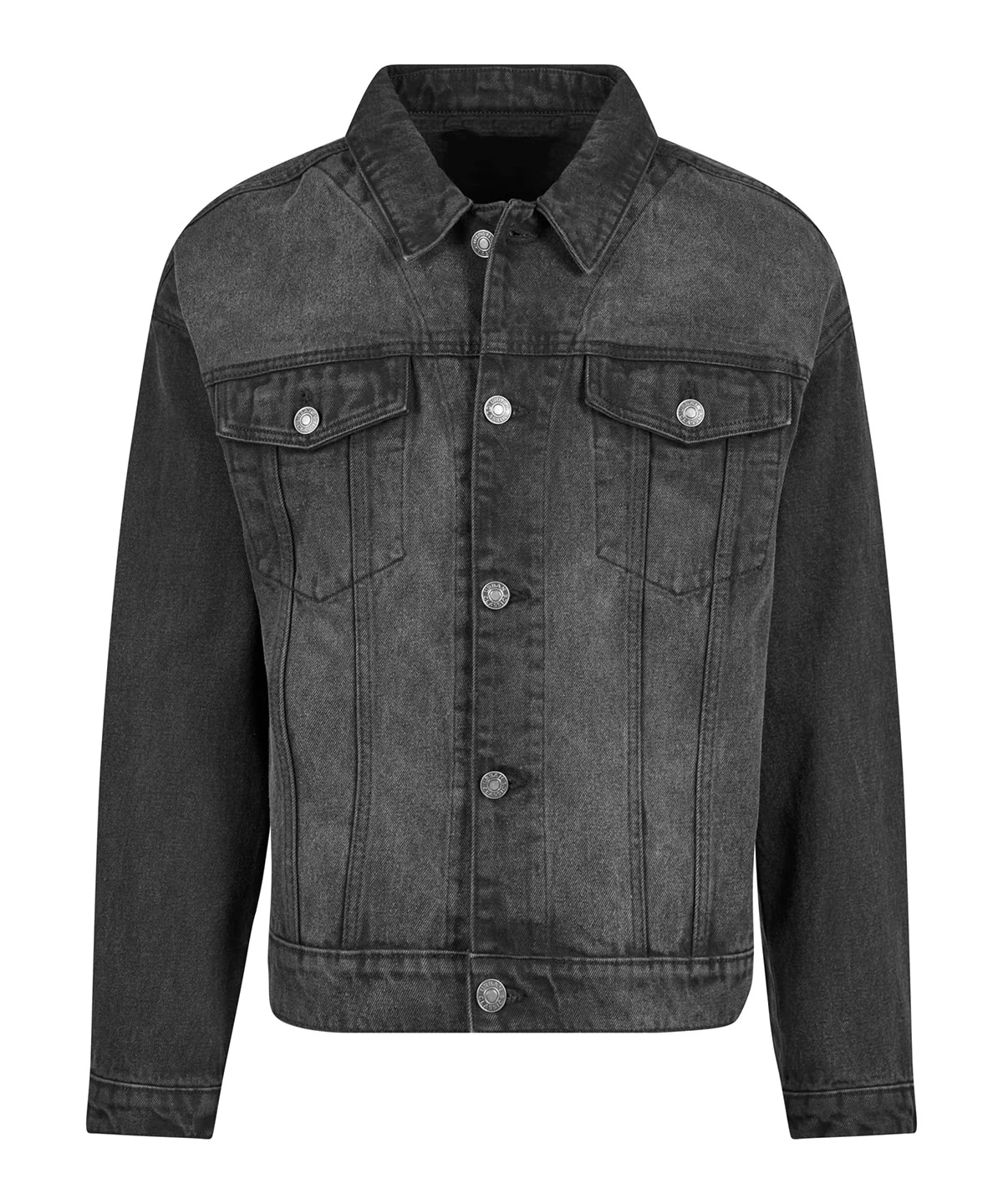 Build Your Brand Heavy ounce boxy denim jacket