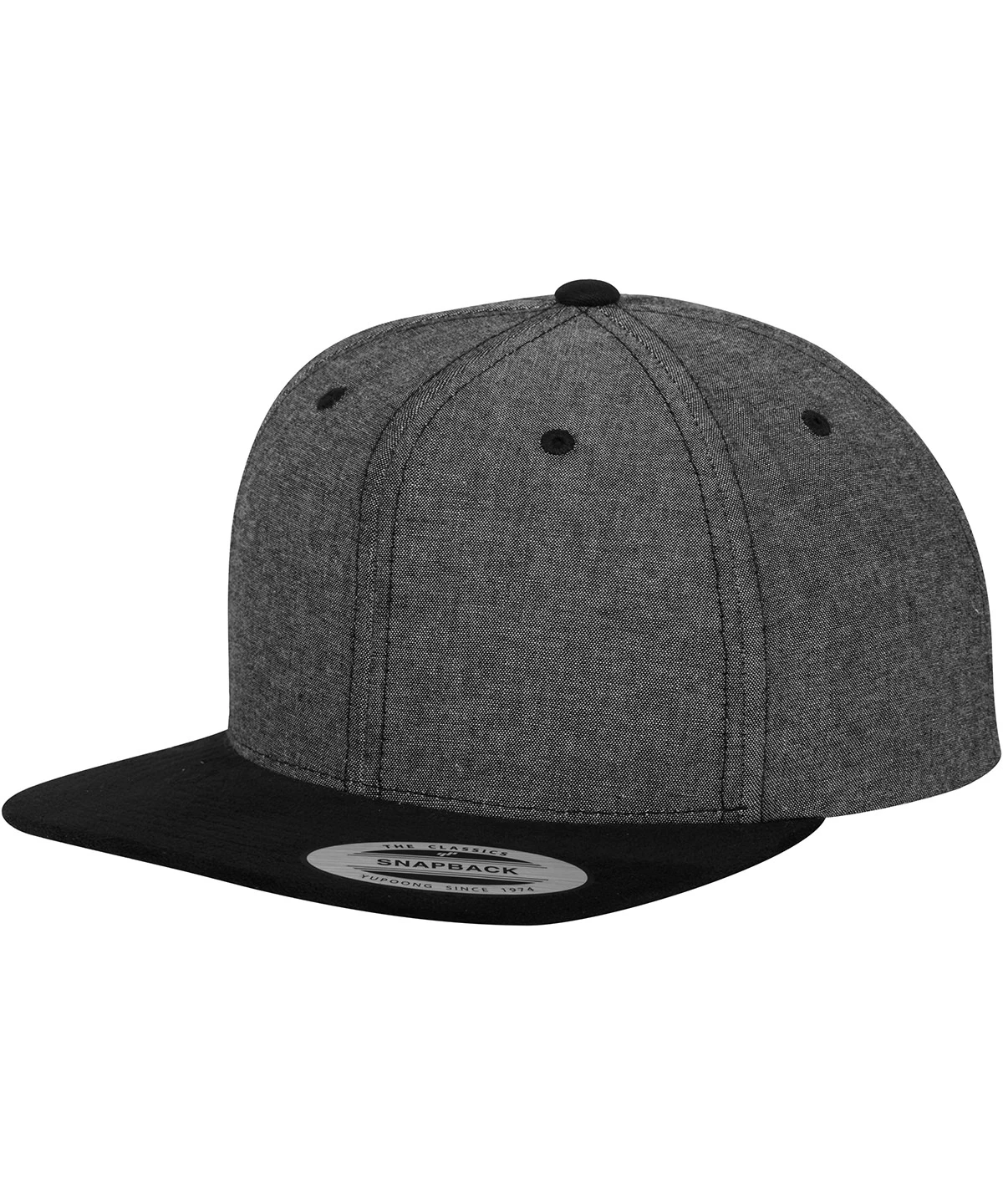 Flexfit Chambray-suede snapback (6089CH)
