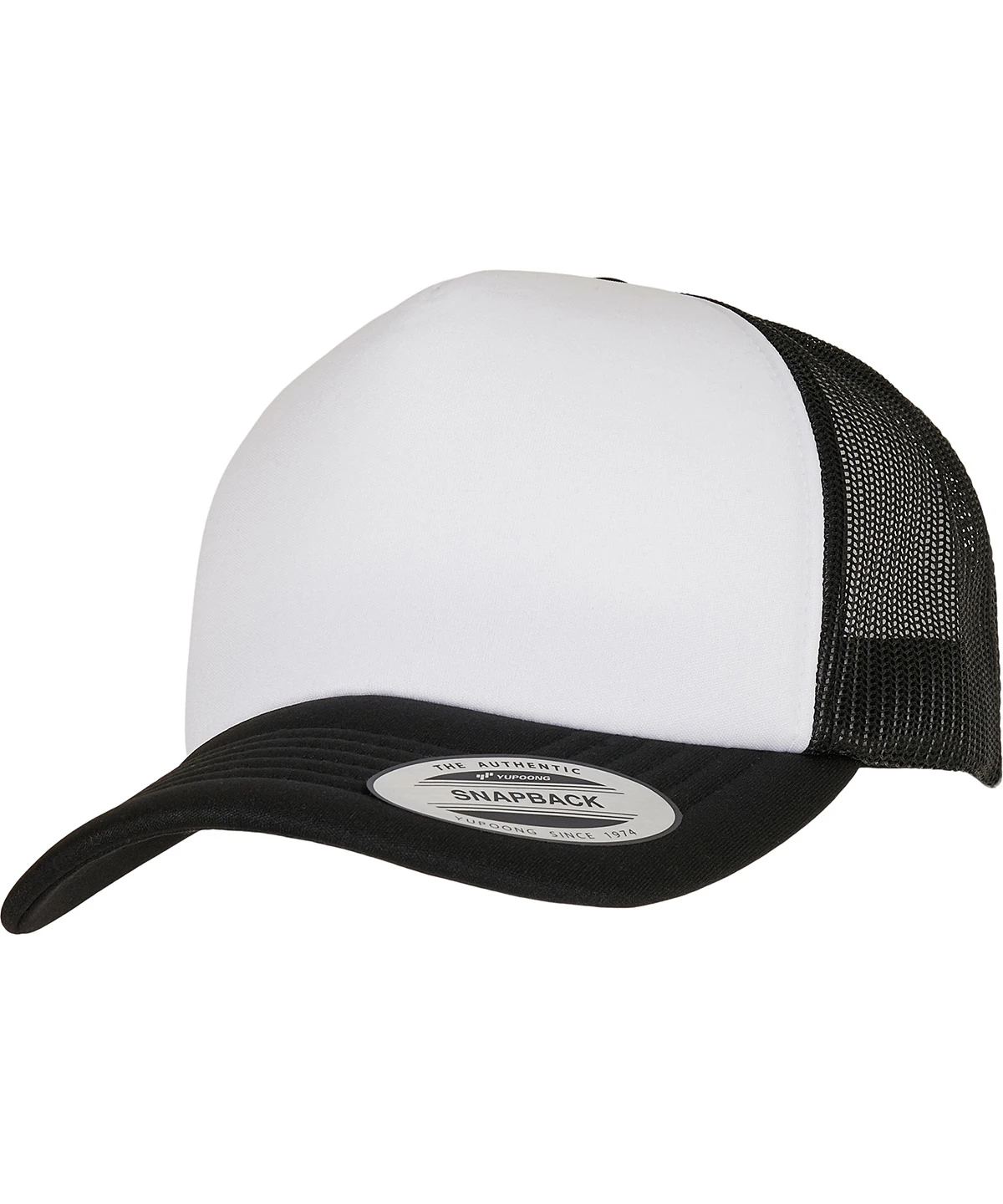 Flexfit YP Classics® curved foam trucker cap – white front (6320W)