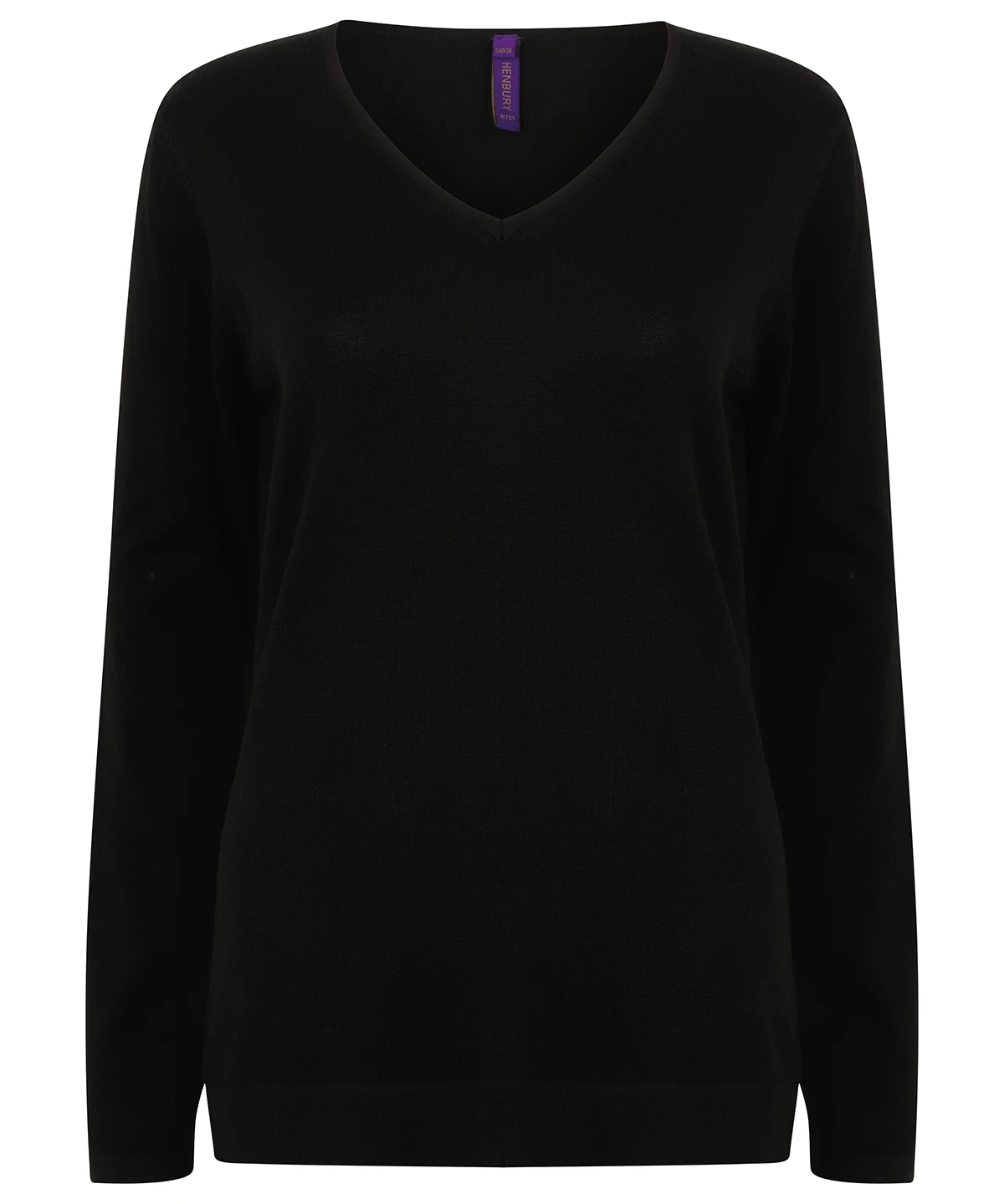 Henbury Women's 12 gauge v-neck jumper