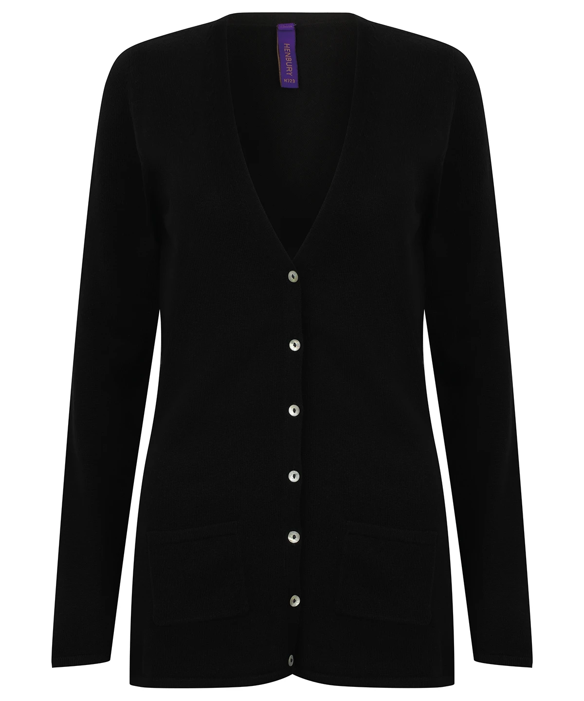 Henbury Women's v-button cardigan