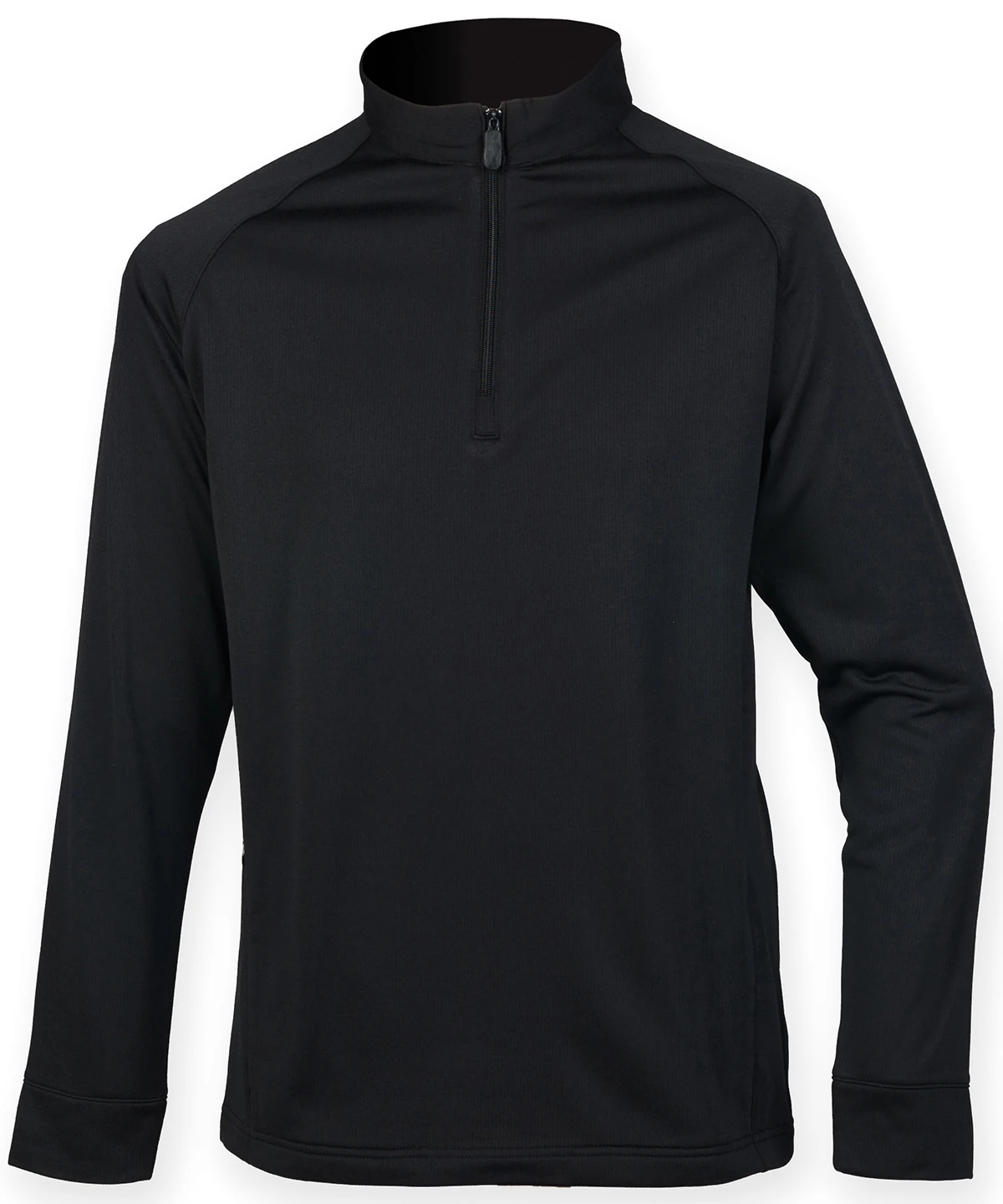 Henbury ¼ zip top with wicking finish
