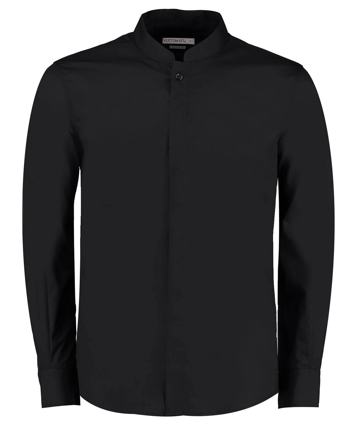 Kustom Kit Mandarin collar shirt long-sleeved (tailored fit)
