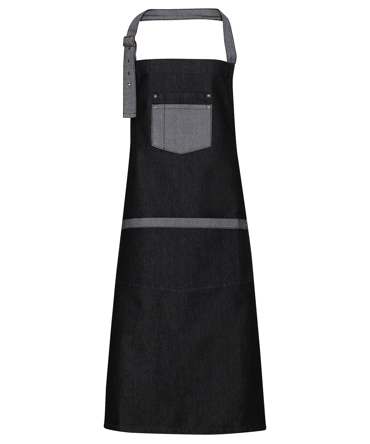 Premier Domain contrast denim bib apron