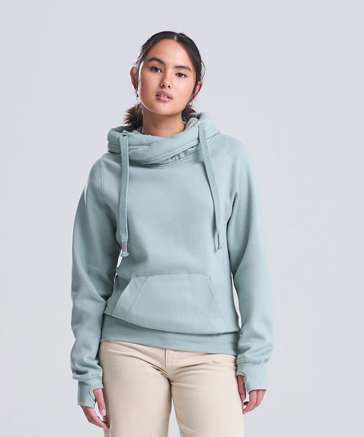 ★Hoods★ Just Hoods Cross neck hoodie | MyWorkwear