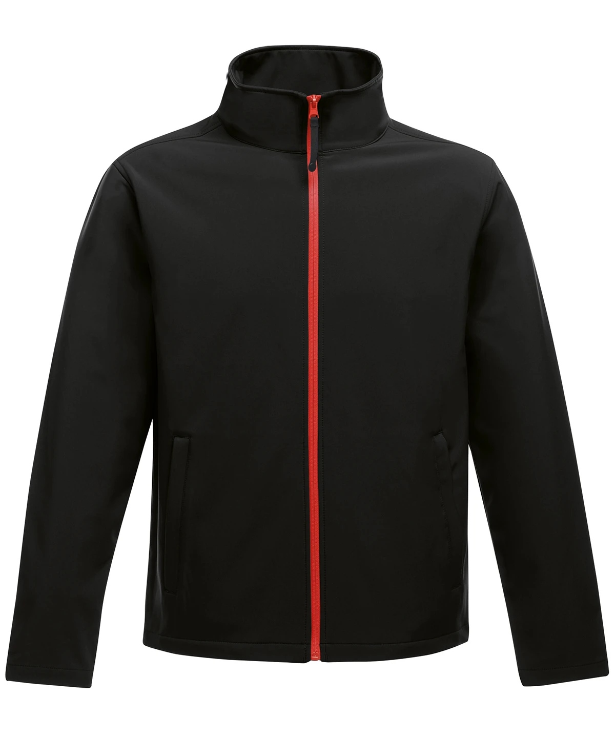 RG627 - Regatta Ablaze Printable Soft Shell Jacket: Black/Classic Red - Squadron Crest L/B & Text Ri