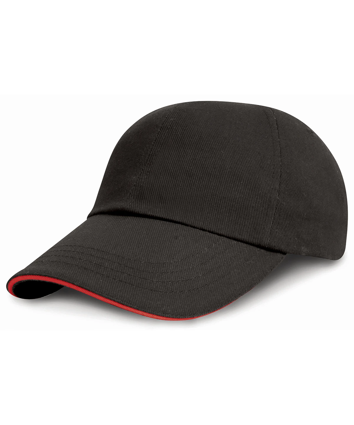 Result Headwear Low-profile heavy brushed cotton cap with sandwich peak