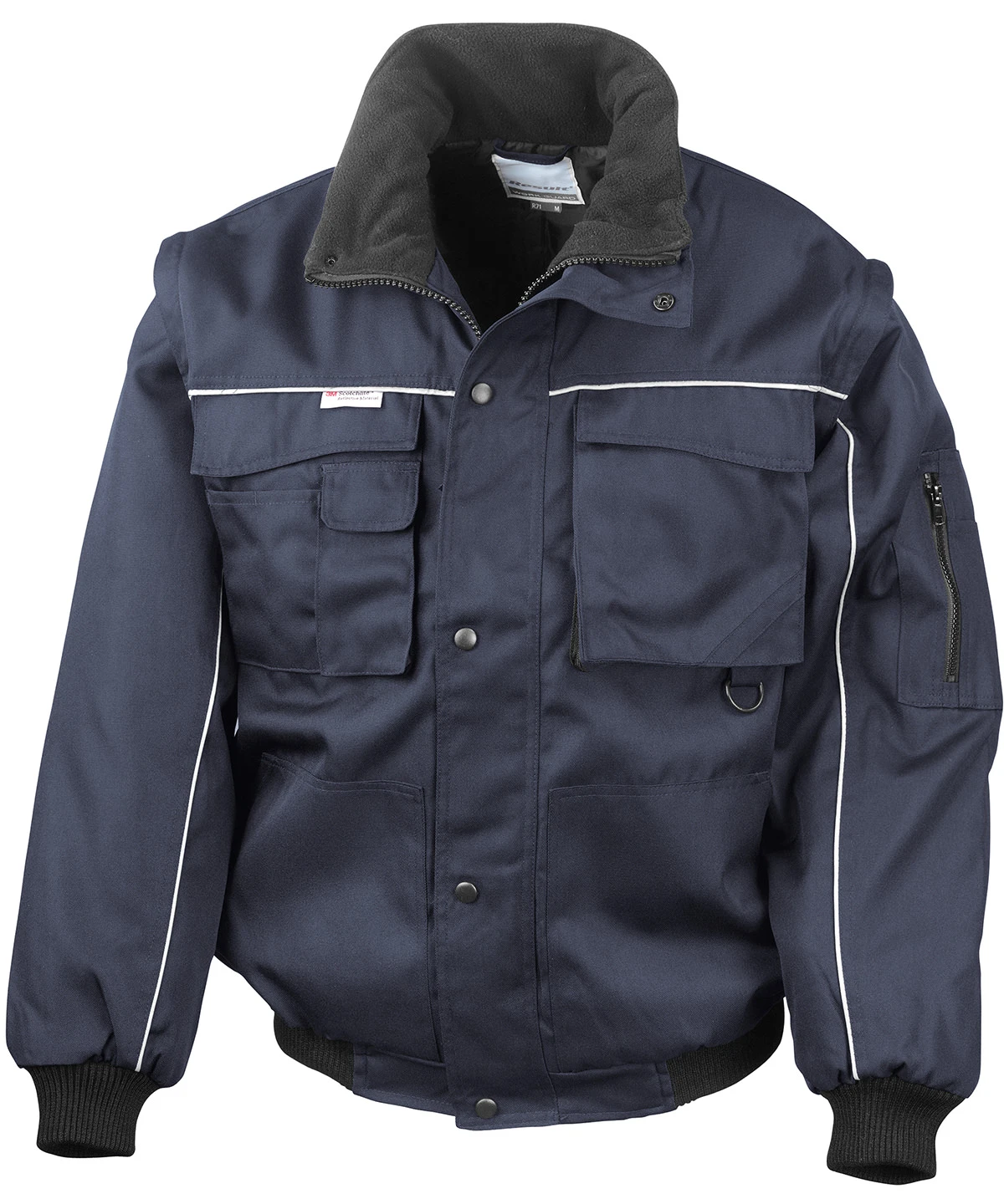 Result Workguard Work-Guard zip sleeve heavy-duty pilot jacket