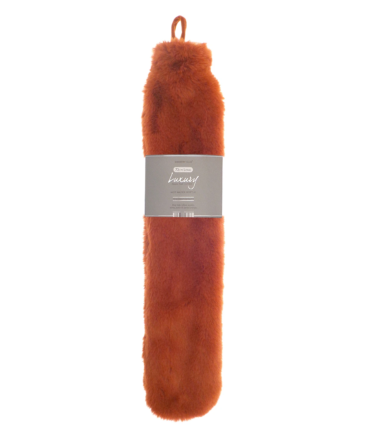 Ribbon Super luxury faux fur long hot water bottle and cover