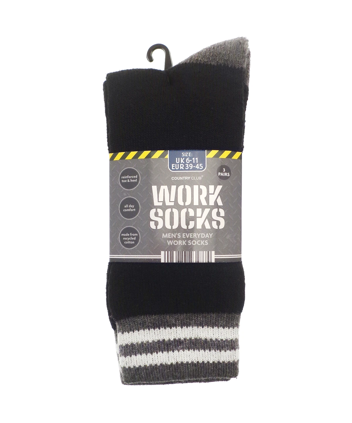 Ribbon Men’s 3-pack work socks (recycled cotton)