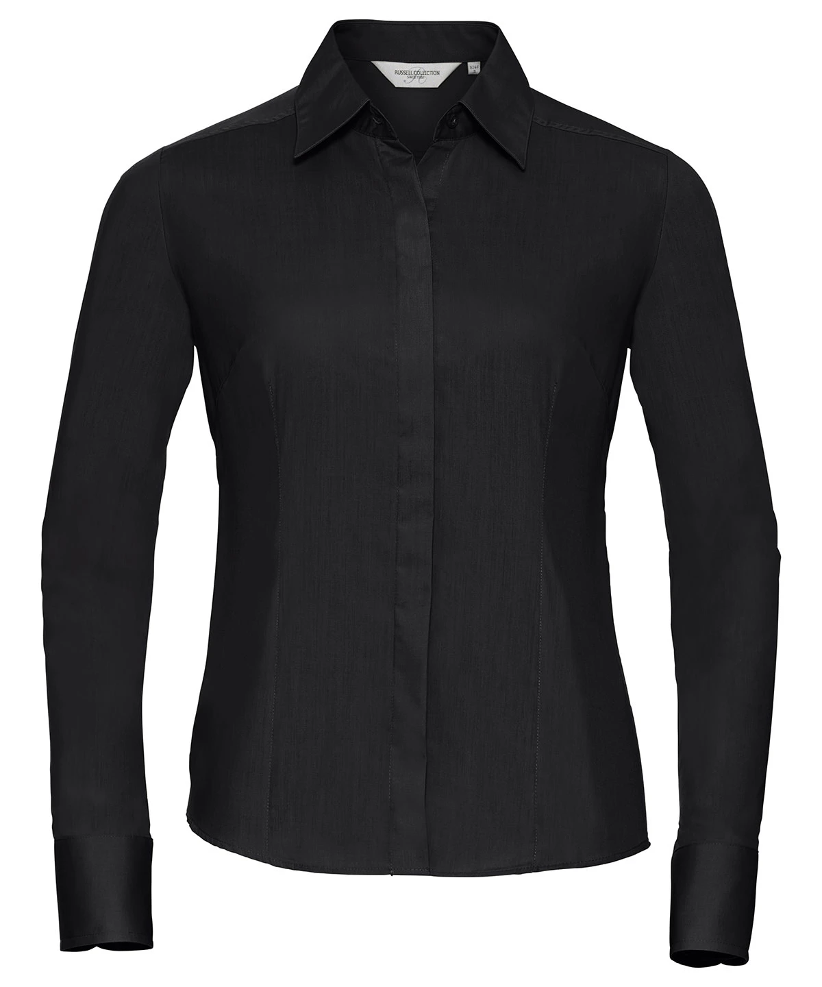 Russell Athletic Collection Women's long sleeve polycotton easycare fitted poplin shirt