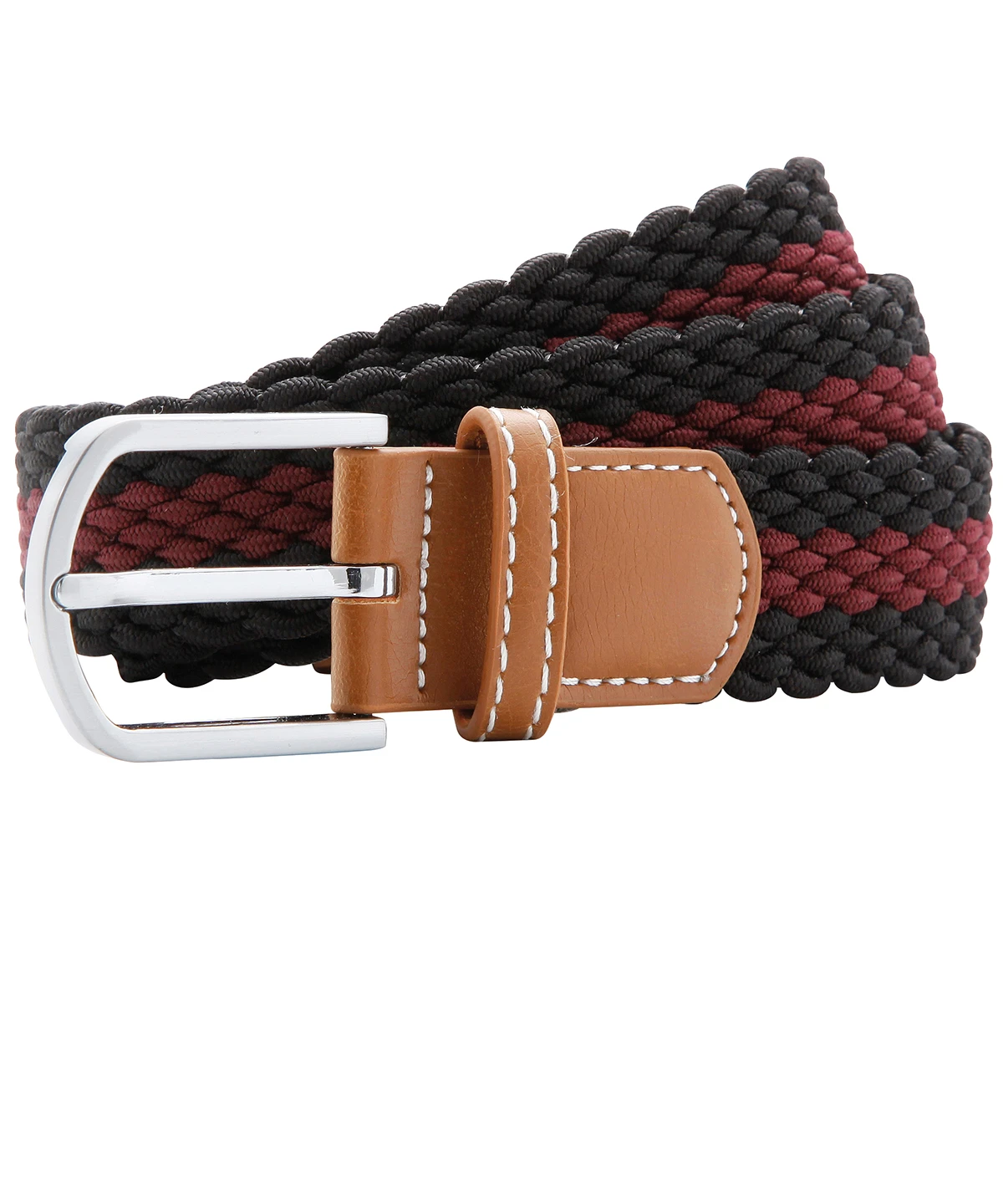 Asquith & Fox Two-colour stripe braid stretch belt