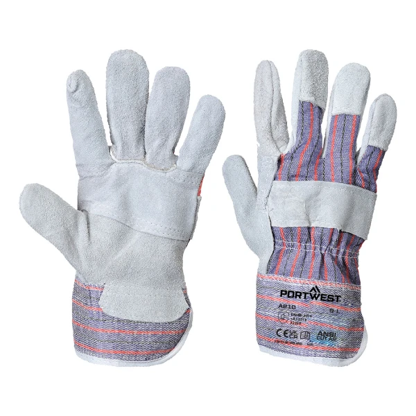 Portwest Leather Rigger 260 Cow Split Palm Bar Glove