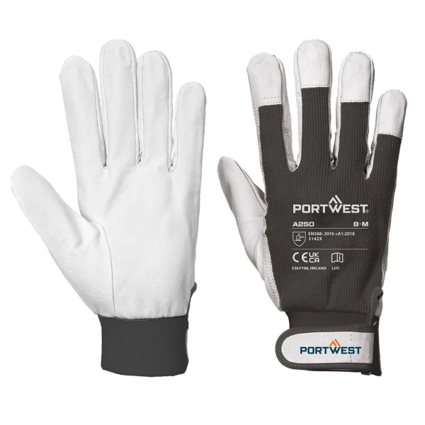 Portwest Leather 110 Grain Palm Mechanical Glove