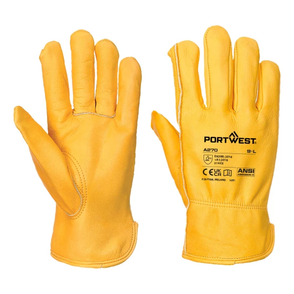 Portwest Leather Driver 100 Cow Grain Glove