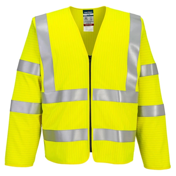 Portwest Bizflame Hi-Vis FR Long Sleeve Zip Vest