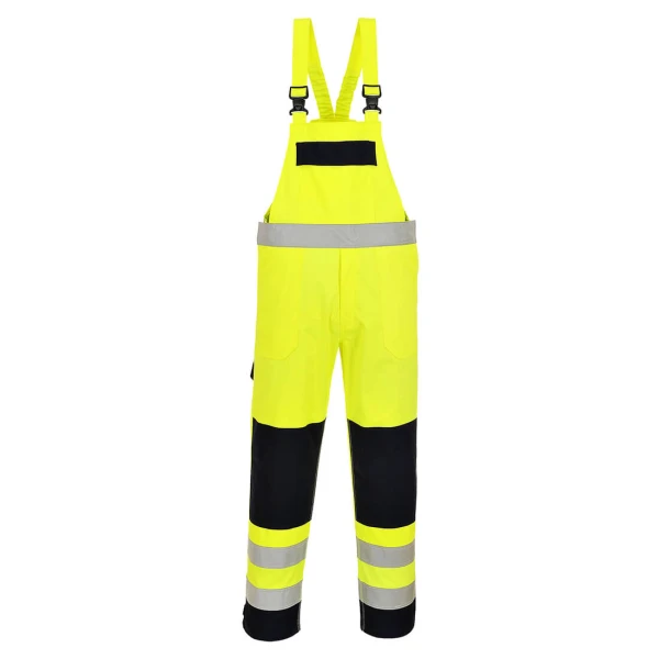 Portwest Bizflame Work Hi-Vis Multi-Norm Contrast FR Bib and Brace