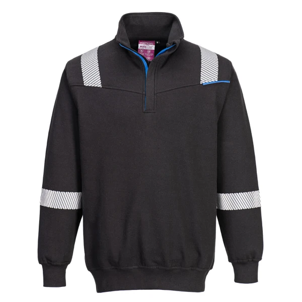 Portwest WX3 Modaflame Knit FR 1/4 Zip Sweatshirt