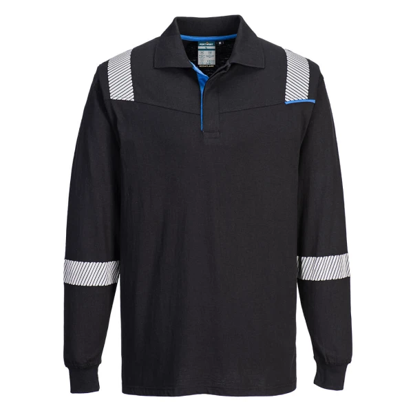 Portwest WX3 Modaflame Knit FR Long Sleeve Polo Shirt