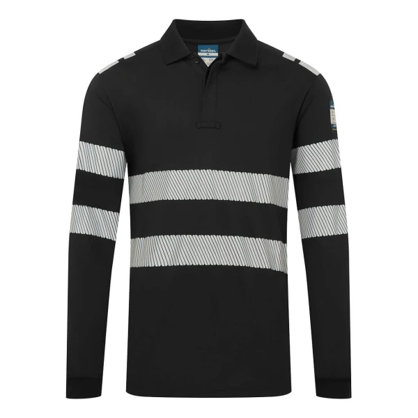 Portwest PW3 Modaflame Knit FR Long Sleeve Polo Shirt
