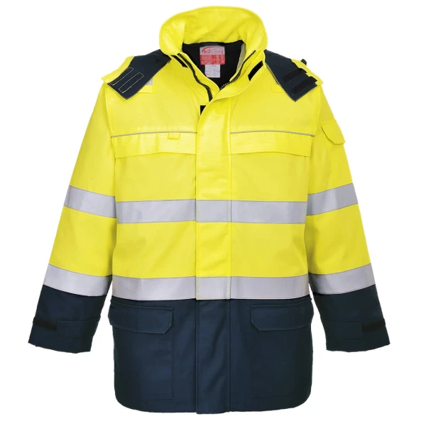 Portwest Bizflame Rain+ Hi-Vis Multi-Norm Constrast FR Jacket