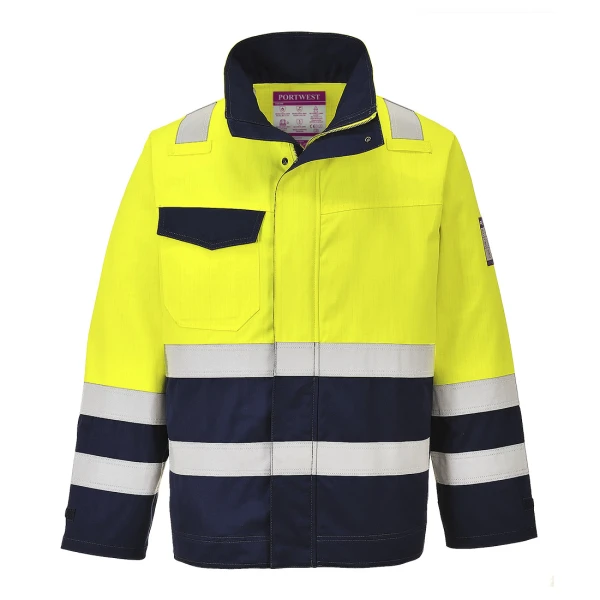 Portwest Modaflame Work Hi-Vis Multi-Norm Contrast FR Jacket