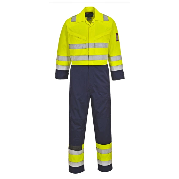 Portwest Modaflame Work Hi-Vis Multi-Norm Contrast FR Coverall