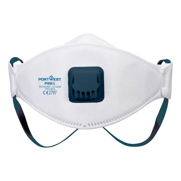 Portwest Trifold Valved Dolomite FFP2 Respirator (Pk10)