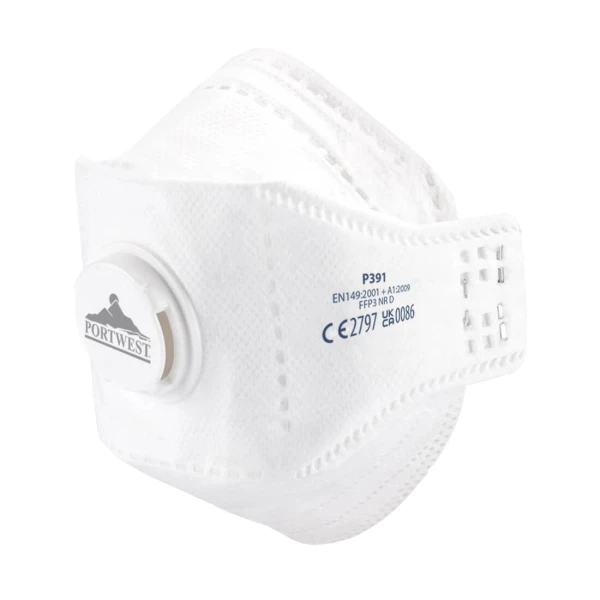 Portwest EAGLE FFP3 Valved Dolomite Fold Flat Respirator (Pk10)