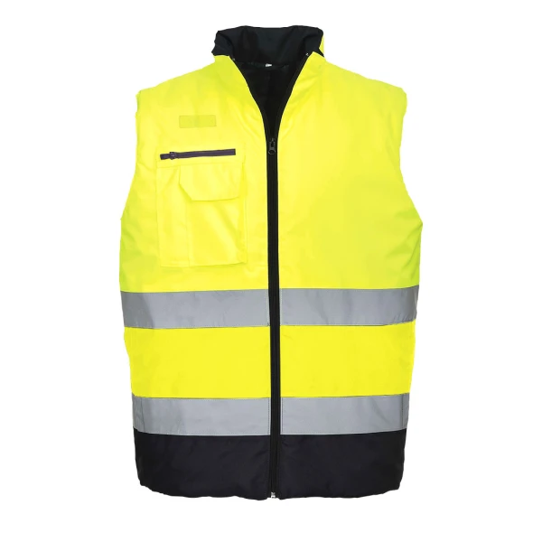 Portwest Hi-Vis Contrast Bodywarmer