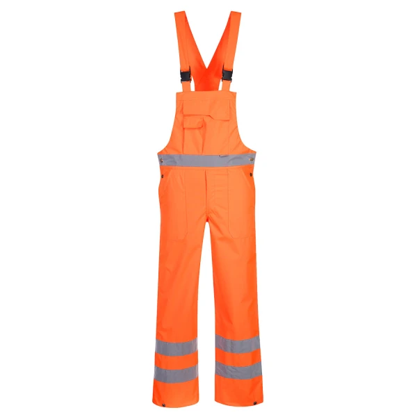 Portwest Hi-Vis Breathable Rain Bib and Brace