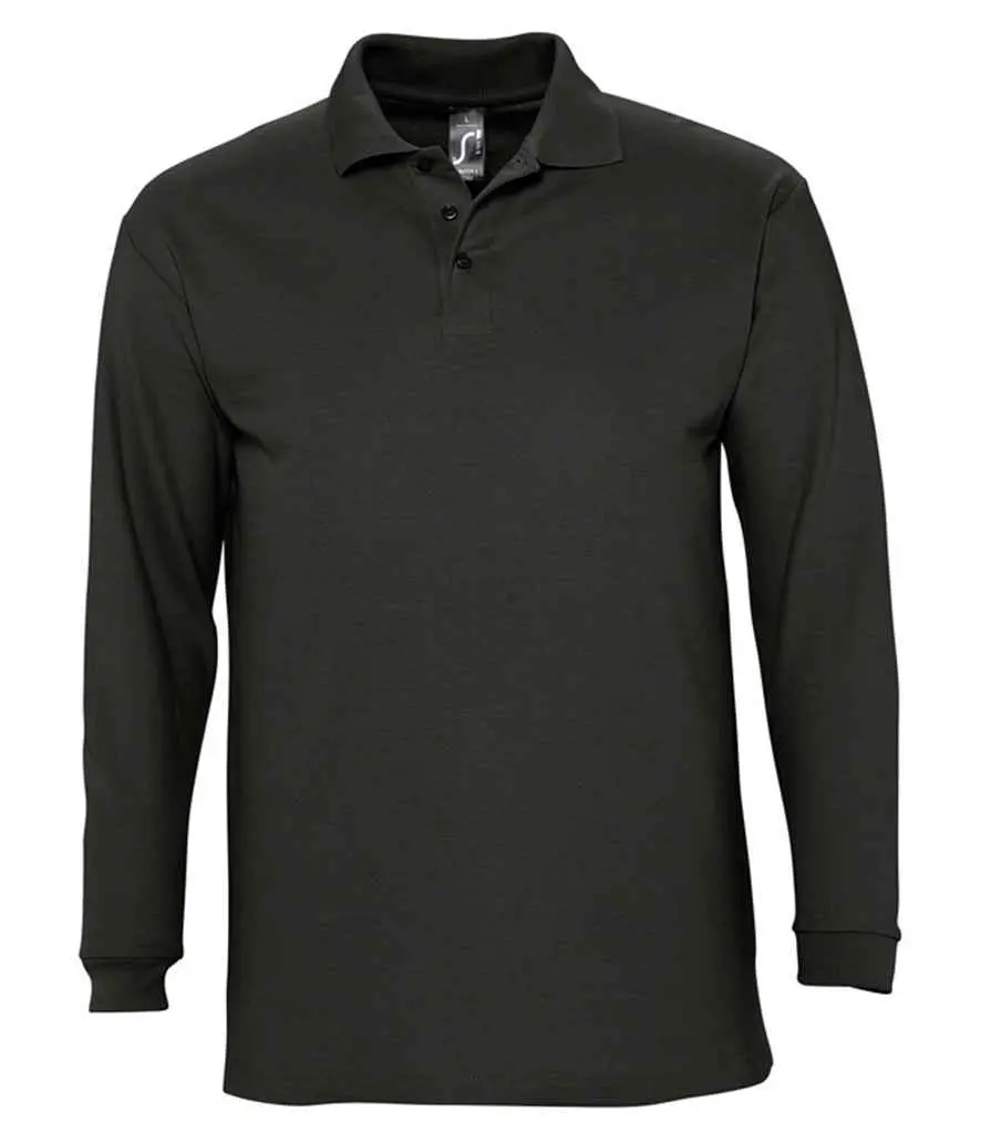 SOL'S Winter II Long Sleeve Cotton Piqué Polo Shirt | MyWorkwear