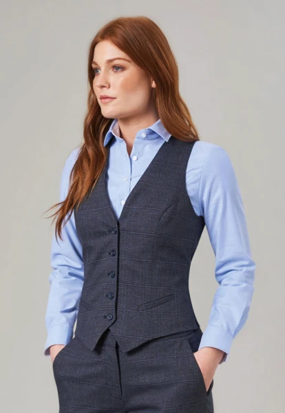 Brook Taverner Olivia Check Waistcoat