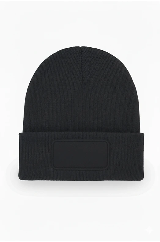 Uneek Rectangular Patch Beanie