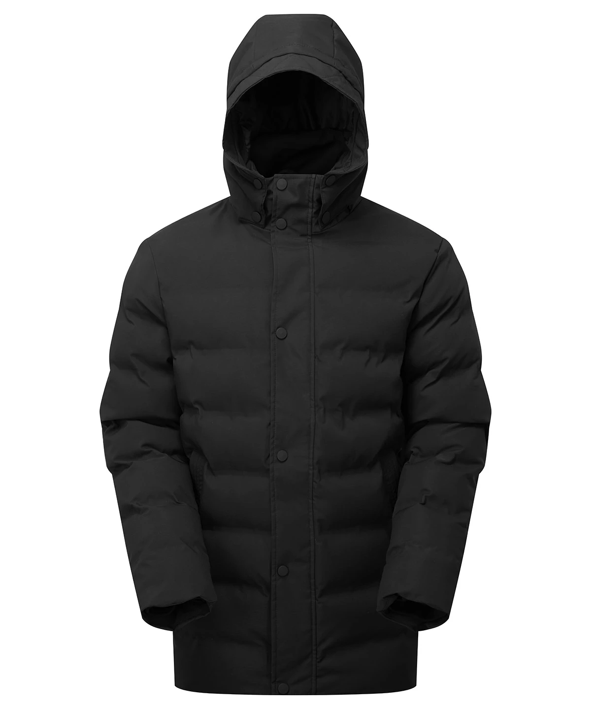 2786 Recycled bonded longline padded jacket