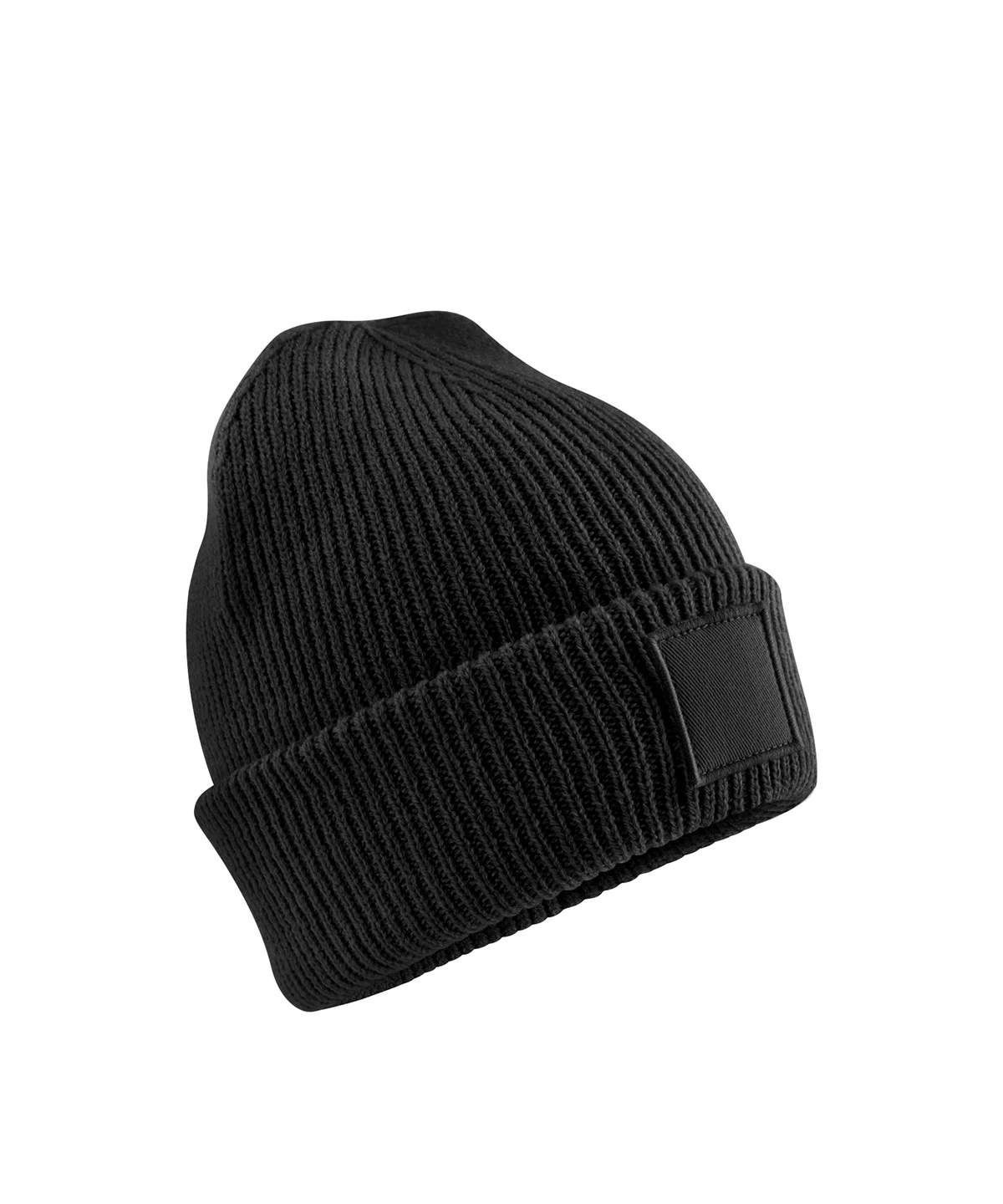 Beechfield Kids deep cuffed tonal patch beanie