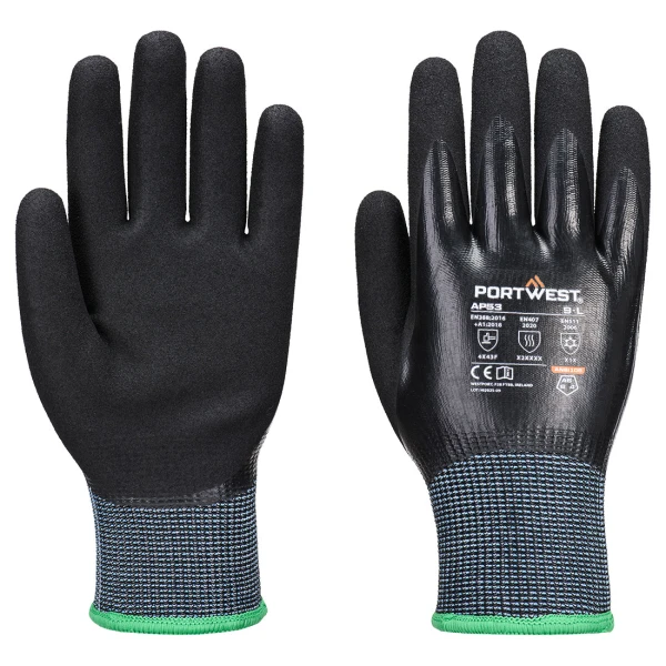 Portwest Cold F15 Nitrile Aqua Cut Glove