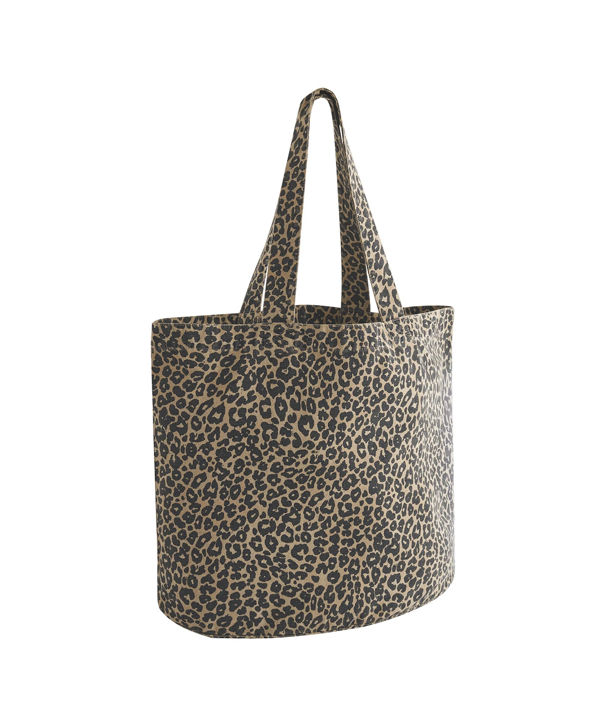 Westford Mill Leopard print canvas shopper