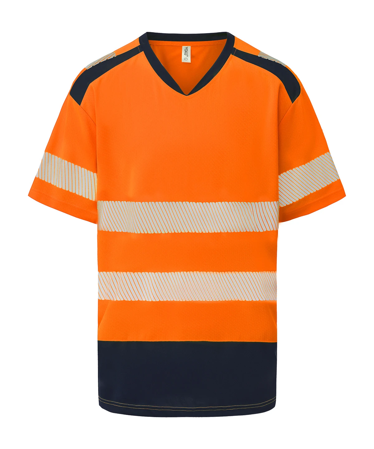 Yoko Hi-vis mandarin collar comfort trim t-shirt (HVJ430)