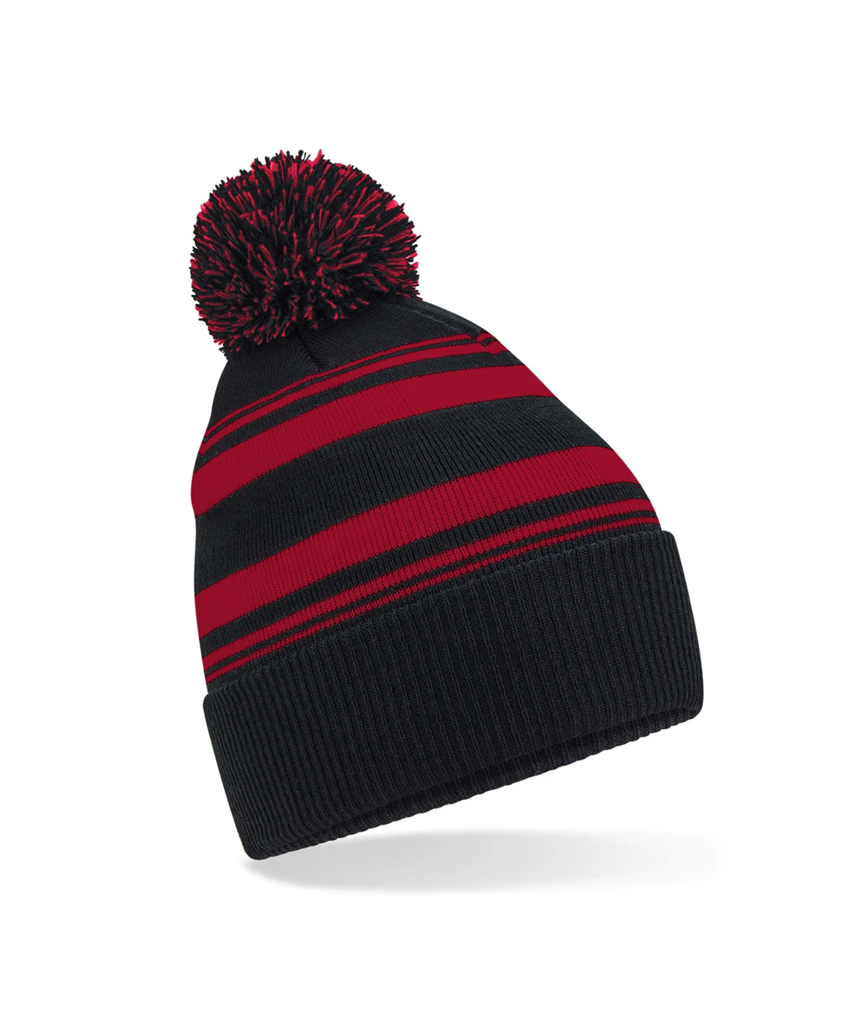 Beechfield Striped fan beanie