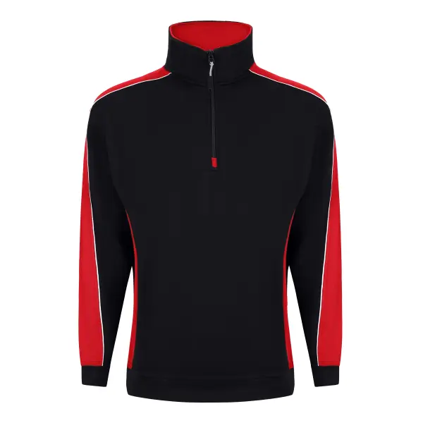 Revolution Race Cars Orn Avocet Quarter Zip Sweatshirt: Black/Red