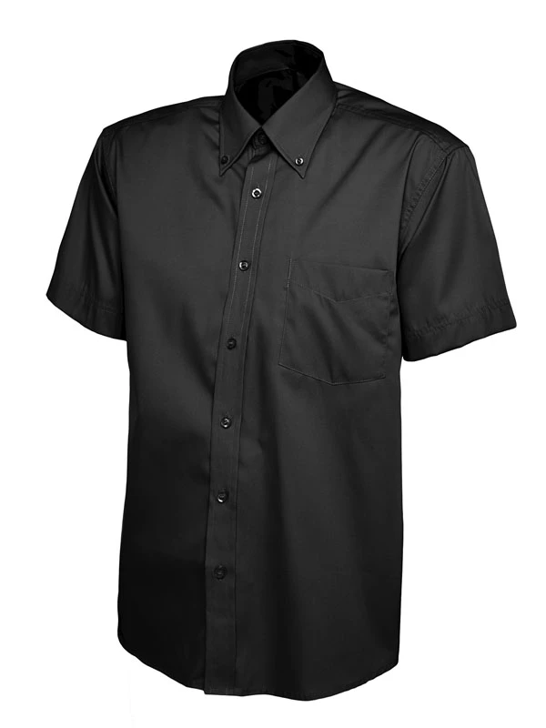 Uneek Mens Pinpoint Oxford Half Sleeve Shirt