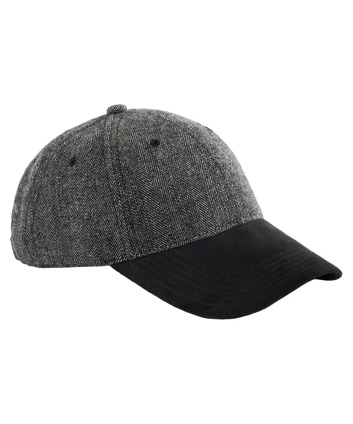 Beechfield Suede peak herringbone cap